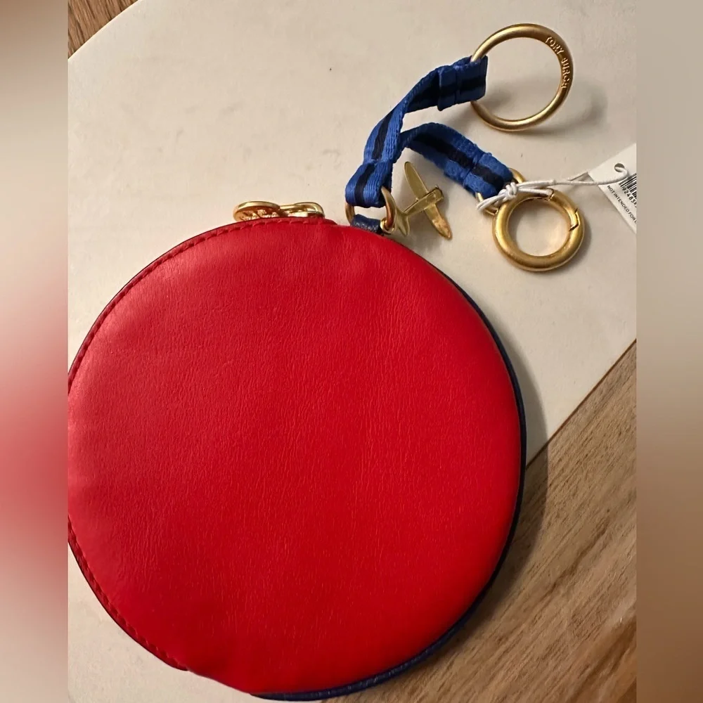 NWT! NEW! Tory Burch Limited Edition Havana OR Hotel Keychains Bag Charm leather
